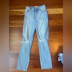 Distressed Light Blue Women's Jeans